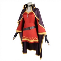 Kostum Cosplay Megumin untuk Dunia yang Indah, Jubah Ajaib Halloween Set Lengkap Bahan Poliester