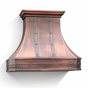 高級別荘のキッチン用アンティーク手打ち銅製レンジフード - Product Image 5