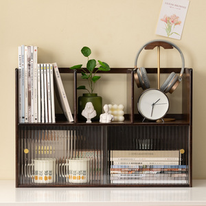 Estantería de Escritorio Zhumei, Madera Natural con Puerta de Vidrio, Organizador de Oficina, Estilo Simple, Tipo Vertical, Rectangular, AL727689804252 - Product Image 3