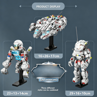 DK 5028 2024 NOUVEAU Modèle de briques techniques d'astronaute spatial 3 en 1, jouet à assembler pour enfants, cadeaux, 850 pièces, ensembles de blocs de construction