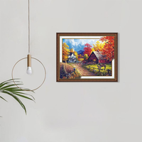 Nouvelle Offre 2026 : Kit de Peinture Diamant 5D DIY sur Cadre, Toile Tendue 16x20 Pouces, Perles Complètes