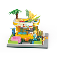 Mignonne jeu de briques en plastique ABS, boutique pour enfants, blocs de Construction éducatifs pour enfants