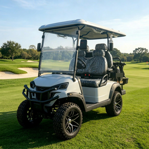 4-Seater Electric GolfCart XM45007 Rear-wheel Drive <b>72V</b> <b>Battery</b> 12" Off-road Tires Bumper Rain Curtain CE Certified 80km Range - Product Image 1