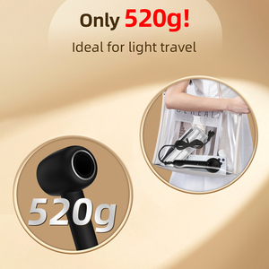 Sèche-cheveux électrique portable haute vitesse 1600W, sans balais, léger, silencieux, pour les voyages et la maison - Product Image 6