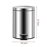 Poubelles à Pédale en Acier Inoxydable Très Vendues 3L/5L/8L/12L pour Cuisine & Salle de Bain Écologique