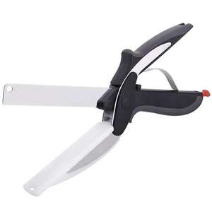 Tijeras de cocina funcionales 2 en 1 Cuchillo para picar inteligente Alimentos Vegetales - Product Image 1