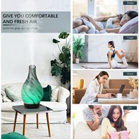 Diffuseur d'huile essentielle et d'arôme 3d, humidificateur en verre d'air ultrasonique pour la maison, 100ml, 7.5 ml