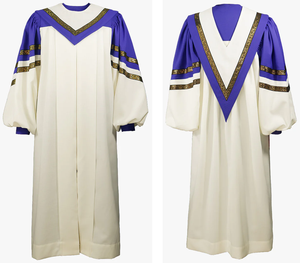 Túnicas de Coro para Iglesia 2026 para Cantar, Estola Bordada con Hilo de Color Blanco/Rojo/Negro Personalizable - Product Image 1