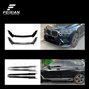 Pour <span class=keywords><strong>BMW</strong></span> <span class=keywords><strong>X7</strong></span> G07 M Sport 2019+ Fibre de carbone Aileron avant aérodynamique Jupes latérales Aileron arrière FEIXIAN - Product Image 3