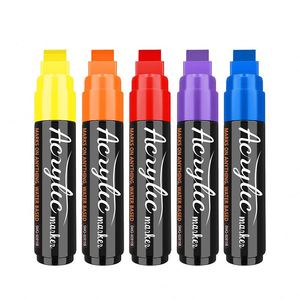 Marqueurs acryliques Jumbo, pointe large de 15 mm, marqueurs de peinture haute capacité pour graffitis muraux, affiches et enseignes POP, couleurs mélangables - Product Image 1
