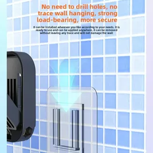 Support de téléphone pour douche avec haut-parleur, étui de téléphone étanche pour salle de bain, haut-parleur Bluetooth mural avec rotation tactile à 360° - Product Image 5