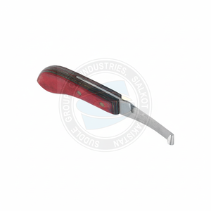 มีดฮูปเหล็กสแตนเลสสำหรับทำความสะอาดมือขวาด้ามจับไม้ทนทานเครื่องมือดูแลกีบ - Product Image 1