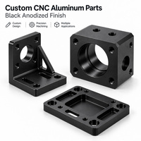 Pièces d'adaptation en aluminium anodisé noir OEM, composants usinés CNC, service de fabrication de pièces CNC sur mesure