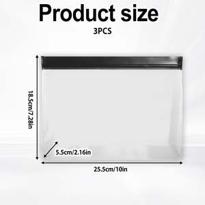 <b>Top</b> Rated Custom PVC EVA Transparent Makeup Pouch Fashionable Zipper Closure Cosmetic Bag with Ring Slider - Product Image 2