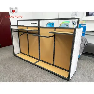 Double-sided Garment Sports Clothing Shop Rail Rack Display Fittings Luxury Counter Clothes Display Racks