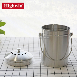 HIGHWIN Poubelle à compost de cuisine en acier inoxydable pour comptoir <span class=keywords><strong>avec</strong></span> <span class=keywords><strong>couvercle</strong></span> - Product Image 4