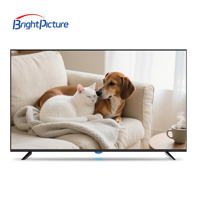Famous Chinese Brand Smart LED Android TV 4K HDR10+ 120Hz Sizes 43/55/65/75/85/100 Inch Wi-Fi Compatible for Hotels Black 1-Year