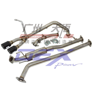 Cho TOYOTA FORTUNER 2016 + HKS catback thép không gỉ ống xả Muffler ổ cắm kép hệ thống sợi carbon - Product Image 3