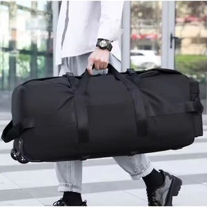 Free Sample Large Waterproof Soft Panel Roller <b>Camping</b> <b>Trolley</b> Luggage Bag Duffel Rolling Wheeled Gym Sports Backpack Travel - Product Image 3