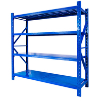 Rack en métal à angle de 300kg personnalisé noir et jaune 200*60*200 étagères et racks de stockage empilables sans bouchon