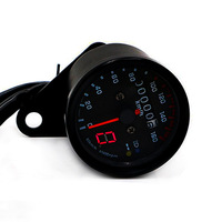 Spidometer Digital Universal untuk Sepeda Motor dengan Indikator LED, Pengukur Kecepatan Gigi Ganda, Odometer, Kondisi Baru