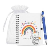Coffret Cadeau Personnalisé Arc-en-ciel 3 pièces : Carnet, Porte-clés, Stylo – Logo Personnalisé Imprimé UV – Cadeau de Remerciement pour la Fin de l'Année et la Remise des Diplômes