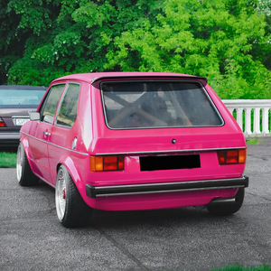 Volkswagen Golf Mk1 Rear Spoiler Piano <b>Black</b> Carbon Fiber Texture Ducktail <b>Trunk</b> Wing ABS Exterior Modification - Product Image 2