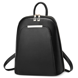 Sac à dos léger et imperméable en cuir PU avec doublure en nylon pour femme, idéal pour l'école, les voyages et la ville - Product Image 1