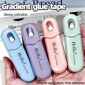 Cinta Adhesiva de Doble Cara Recargable con Forma de Bolígrafo de Color Caramelo, Cinta Adhesiva Kawaii para Diario, Papelería al por Mayor - Product Image 6
