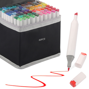 <span class=keywords><strong>Stylo</strong></span> de marqueur d'<span class=keywords><strong>alcool</strong></span> professionnel de la meilleure qualité de Offre Spéciale 80 couleurs avec la pointe de Dul et le colorant permanent - Product Image 1