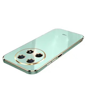 XINLI 6D Square Electroplating Color TPU Bumper Slim Phone Case For Huawei Nova 12i Fashion Back Cover