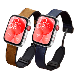 Bracelets de montre en cuir de Silicone à boucle pliante magnétique de luxe pour <span class=keywords><strong>Huawei</strong></span> Watch <span class=keywords><strong>Fit</strong></span> 3 Bracelets en cuir de remplacement pour <span class=keywords><strong>Huawei</strong></span> <span class=keywords><strong>Fit</strong></span> 3 - Product Image 1