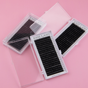 Extensions de cils en soie noire foncée, faites à la main, effet duveteux, qualité supérieure, en cachemire, marque privée <span class=keywords><strong>ESSI</strong></span> LASH - Product Image 6