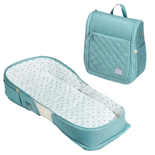 Üretici özelleştirilebilir 2022 yeni taşınabilir fonksiyonel kol çantası cabrio katlanır anne <span class=keywords><strong>bebek</strong></span> bezi çantası yatak sırt çantası