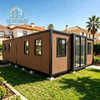 Maison pliable préfabriquée spacieuse à 3 chambres de 40 pieds, grande capacité, trois pièces, pour camp de construction ou dortoir du personnel