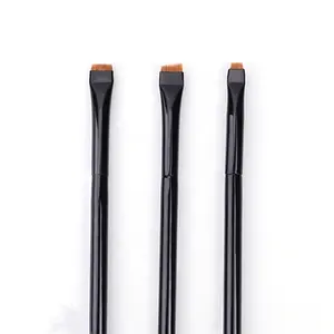 Professional Flat Thin Eyeliner Brush Firm Angled Eye Brow Tint Henna Makeup Brush with Kolinsky Hair