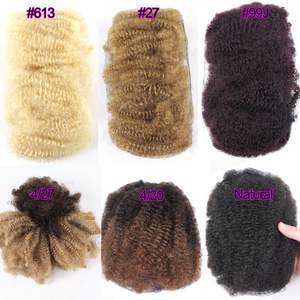 Trenzas de ganchillo Locs, cabello humano brasileño 100% Virgen sin procesar 4C Afro rizado, cabello humano trenzado a granel - Product Image 4