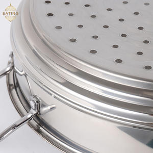 Ticari mavi cam kapak 14pc(30/32/34/36/38cm) paslanmaz çelik TENCERE SETİ-çizilmeye dayanıklı çok katmanlı tencere - Product Image 6