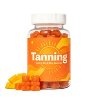 Vitamines de bronzage, gommes au zinc et minéraux pour une peau bronzée saine et un bronzage amélioré, produits de beauté en forme de oursons gommeux, saveur mangue