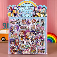 Autocollants 3D gonflés en feuille d'or double couche, personnages de dessins animés, réutilisables, pour scrapbooking et loisirs créatifs pour enfants, vente en gros
