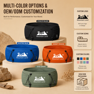 Cinturón de Running Mountain Land 360 sin Costuras con Soporte para Bastón de Trekking, Riñonera Elástica Anti-Impactos para Maratón y <span class=keywords><strong>Trail</strong></span> Running - Product Image 5