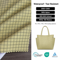 Sac imprimé en tissu Oxford 200D en nylon à motif losanges, poids moyen, 100 % nylon, tissé, résistant à l'eau pour garçons et filles