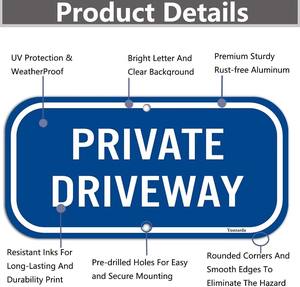 <span class=keywords><strong>Panneau</strong></span> de propriété privée en aluminium durable pour les maisons américaines/canadiennes - Haute visibilité conforme aux normes MUTCD américaines 6x12 pouces - Product Image 4