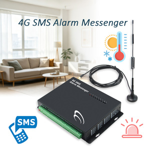 เครื่องแจ้งเตือนอุณหภูมิและความชื้นผ่าน SMS 4G พร้อมเสาอากาศและเอาต์พุตรีเลย์ สำหรับการตรวจสอบสภาพแวดล้อมอุตสาหกรรม - Product Image 2