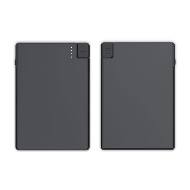 Ultra-thin Card Power Bank Mini Portable 5000mAh Power Bank with Built-in Cable Wholesale Slim Power Banks with Type-c Cable