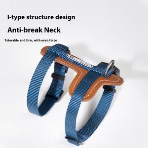 Ensemble <span class=keywords><strong>de</strong></span> harnais <span class=keywords><strong>de</strong></span> <span class=keywords><strong>chat</strong></span> en similicuir réglable à la mode avec gilet <span class=keywords><strong>de</strong></span> style H avec laisse mousqueton pivotante <span class=keywords><strong>de</strong></span> qualité supérieure et fonction rembourrée - Product Image 2