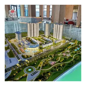 3D architectural for exhibition Scale Estate House Custom City Miniature Trees City Planning Miniature Design Living House