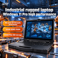 Laptop Industri Tangguh 15.6 Inci Windows 11 Pro 16GB DDR5 256GB PCIe SSD Untuk Tugas Komputasi Data Berat