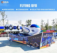 Manège UFO Volant Économique pour Parc d'Attractions Extérieur en Acier Inoxydable, Jeux pour Enfants, 13 Places, Mini-Voie Rapide Rotative en Forme de Nasauteur