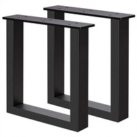 Pieds de banc en métal modernes de 16 pouces, lot de 2, pieds de table basse en acier robuste, pieds de meubles DIY avec patins réglables et vis
